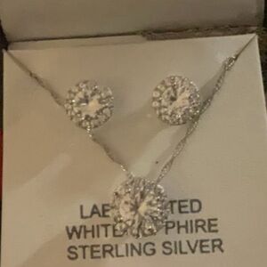 Sterling Silver Necklace and Earring Set